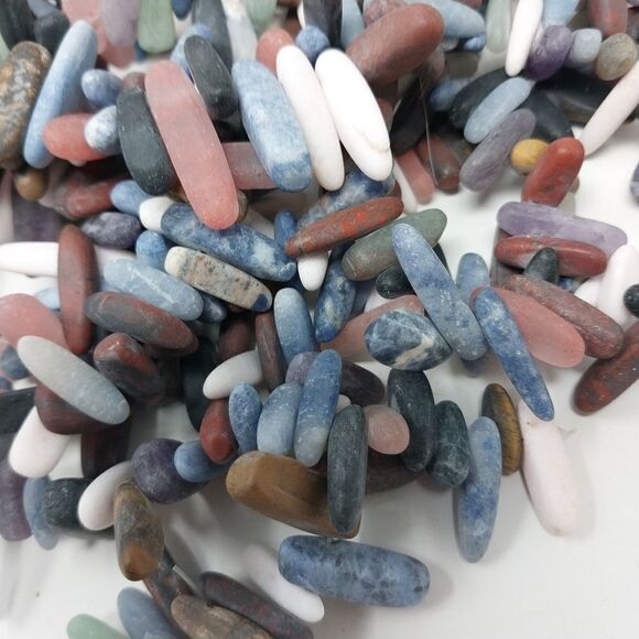 One Strand Natural Raw Mixed Agate Beads - Picture 6 of 6